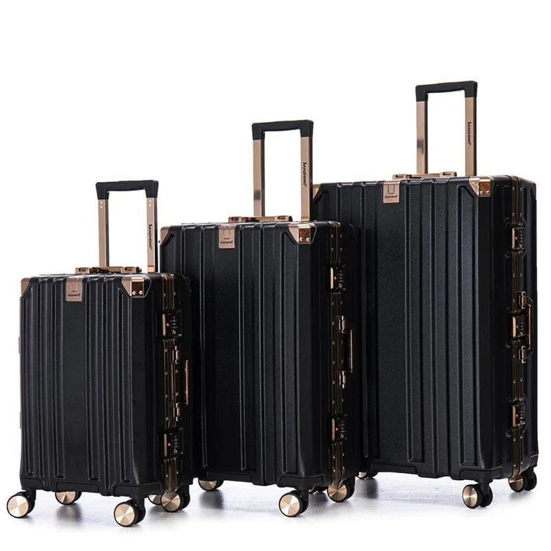 Set de 3 valises luxe – Cabine, Moyenne et Grande avec serrure TSA