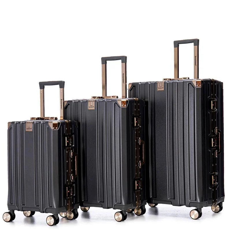 Set de 3 valises luxe – Cabine, Moyenne et Grande avec serrure TSA