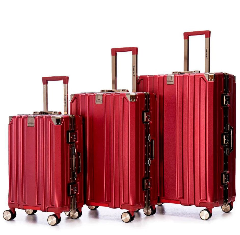 Set de 3 valises luxe – Cabine, Moyenne et Grande avec serrure TSA