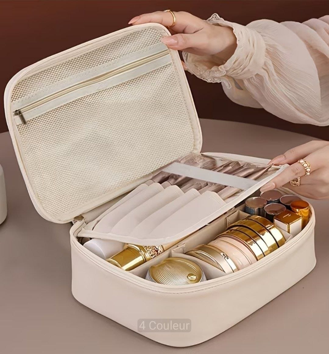 Trousse de Maquillage Élégante – Grande Capacité & Design Premium ✨