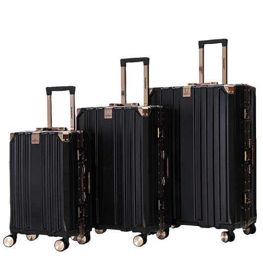 Set de 3 valises luxe  Cabine, Moyenne et Grande avec serrure TSA🧳