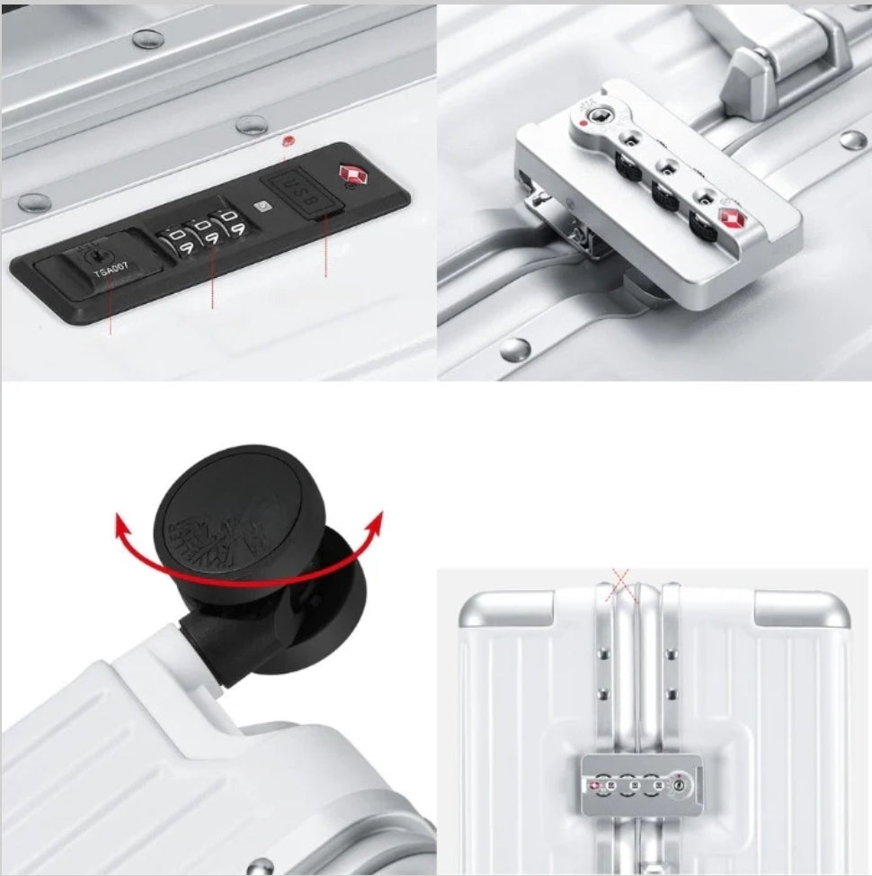 Valise Cabine Multifonction 3-en-1 – Port Gobelet,🧳 Compartiment PC et Port USB
