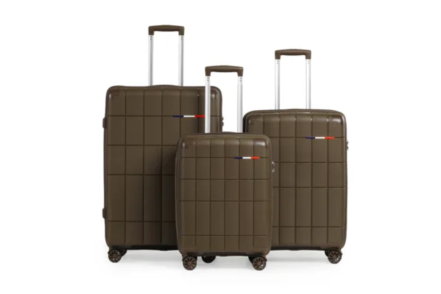 Ensemble complet de bagages de luxe - 3 pièces en polypropylène incassable (grandes tailles et fonctionnalités supérieures)