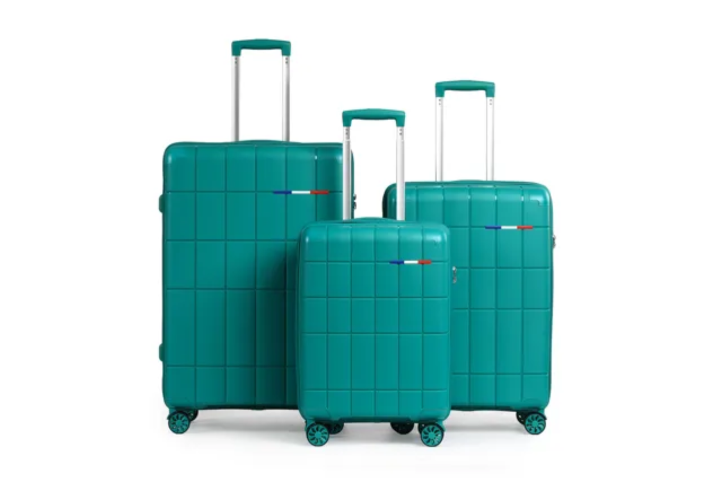 Ensemble complet de bagages de luxe - 3 pièces en polypropylène incassable (grandes tailles et fonctionnalités supérieures)