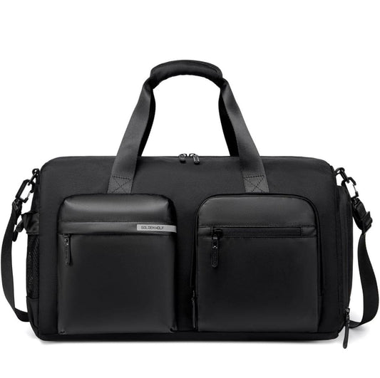 Sac de voyage Golden Wolf pour homme, capacité de 28 litres, sac de sport avec compartiment pour chaussures, fabriqué en polyester premium, multifonctionnel et résistant à l’eau, idéal pour les week-ends, les déplacements, le travail et le bureau, couleur