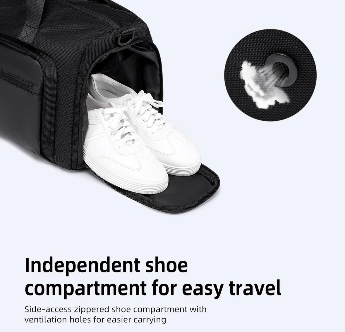 Sac de voyage Golden Wolf pour homme, capacité de 28 litres, sac de sport avec compartiment pour chaussures, fabriqué en polyester premium, multifonctionnel et résistant à l’eau, idéal pour les week-ends, les déplacements, le travail et le bureau, couleur