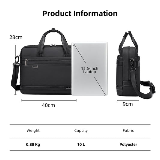 Cartable Business 2-en-1 pour Ordinateur 15,6″ | Sac Bureau Résistant à l’Eau