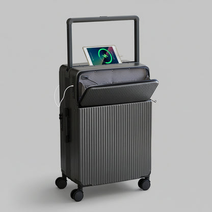 Valise Cabine Rigide avec Port USB & Ouverture Frontale ✈️🔋