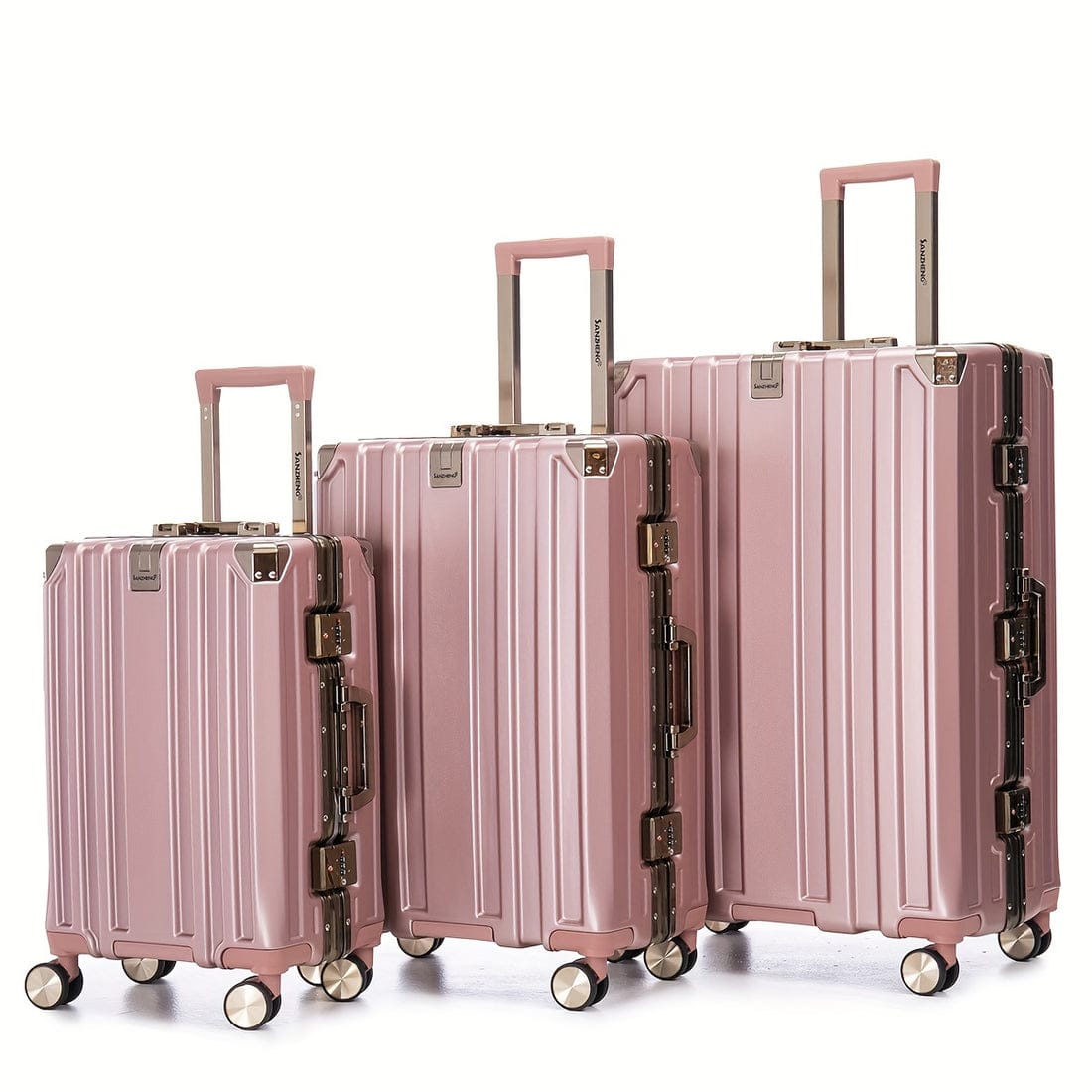 Set de 3 valises luxe  Cabine, Moyenne et Grande avec serrure TSA🧳