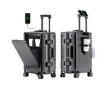 Valise Cabine Multifonction 3-en-1 – Port Gobelet,🧳 Compartiment PC et Port USB