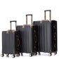 Set de 3 valises luxe – Cabine, Moyenne et Grande avec serrure TSA