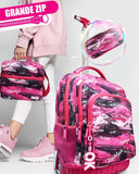 Pack 3 pièces fille: Trolley 18" + sac à goûter + trousse