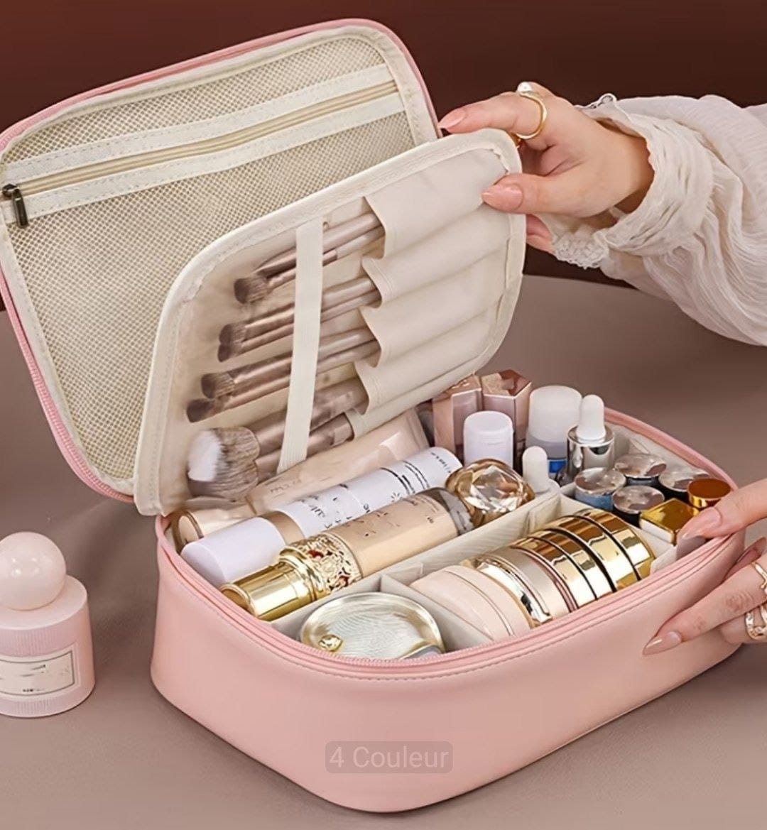Trousse de Maquillage Élégante – Grande Capacité & Design Premium ✨