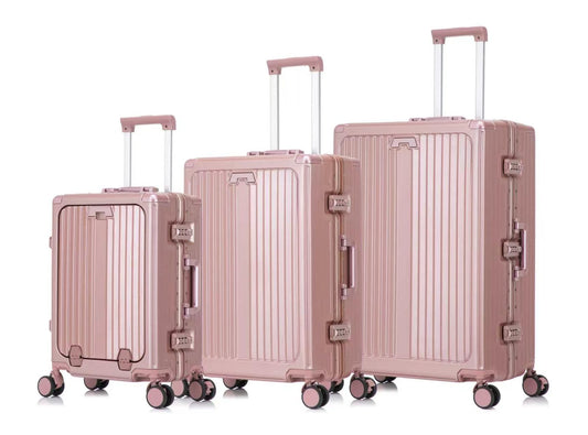 Ensemble de 3 Valises de Voyage Incassables – Design Nervuré Moderne