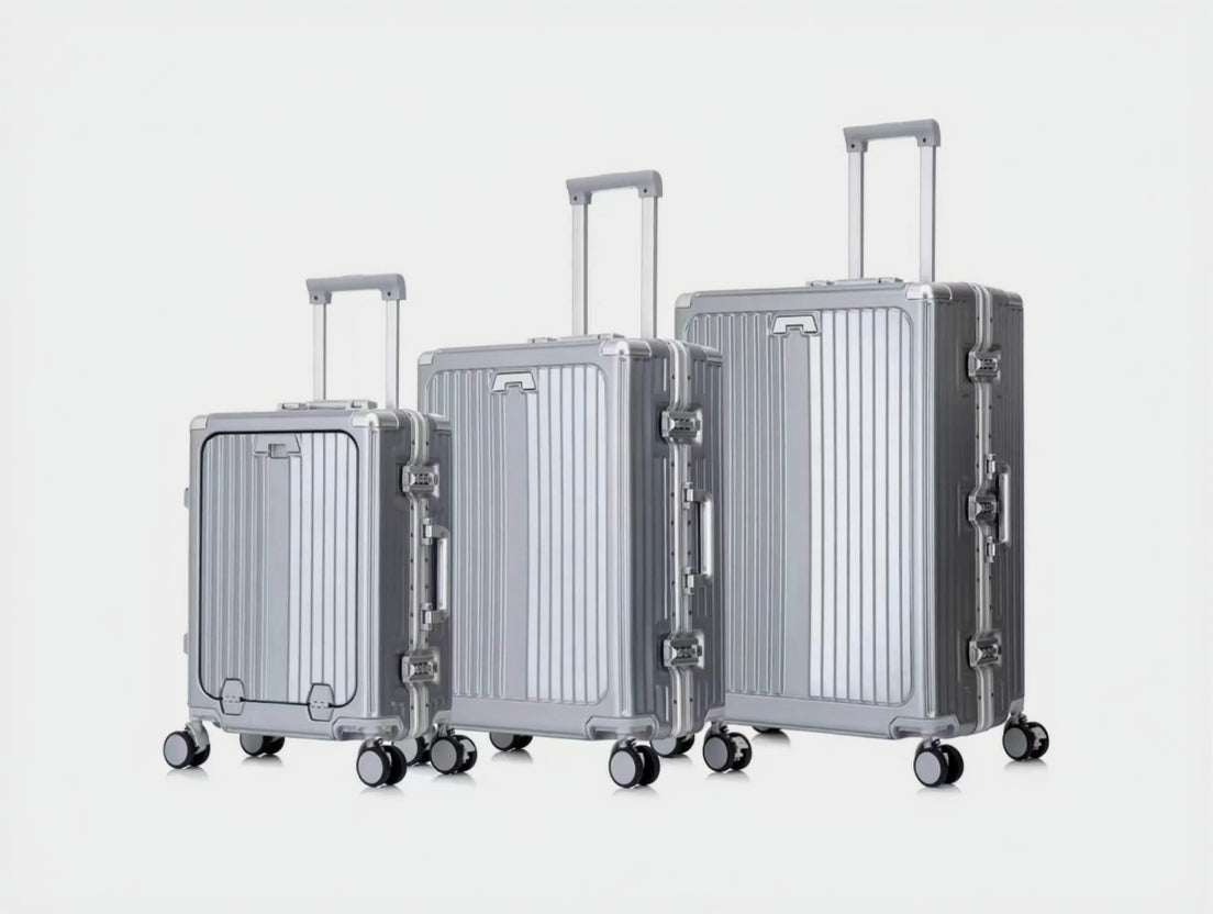 Ensemble de 3 Valises de Voyage Incassables – Design Nervuré Moderne