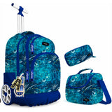 Pack Scolaire à Roulettes Skateboard 3 en 1 – Sac, Lunchbox & Trousse