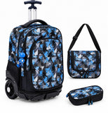 Ensemble Scolaire Trolley 3 Pièces (Sac à Roulettes, Lunch Bag & Trousse)
