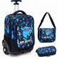 Ensemble Scolaire Trolley 3 Pièces (Sac à Roulettes, Lunch Bag & Trousse)