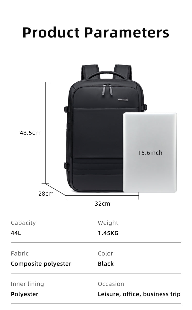 🎒 Sac à Dos de Voyage Extensible Grande Capacité 32L–44L