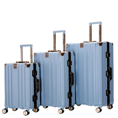 Set de 3 valises luxe  Cabine, Moyenne et Grande avec serrure TSA🧳