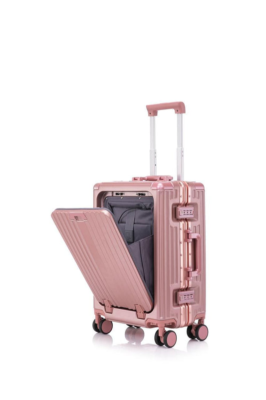 Valise Cabine Multifonction 3-en-1 – Port Gobelet,🧳 Compartiment PC et Port USB