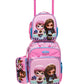 Ensemble de sacs d'école à roulettes (trolley) 3 en 1 pour enfants de Glossy Star - Sac à dos, sac à goûter et trousse au design moderne