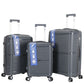 Ensemble de bagages rigides en polypropylène , 3 pièces, roulettes pivotantes à 360 degrés avec serrure TSA,