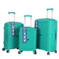 Ensemble de bagages rigides en polypropylène , 3 pièces, roulettes pivotantes à 360 degrés avec serrure TSA,