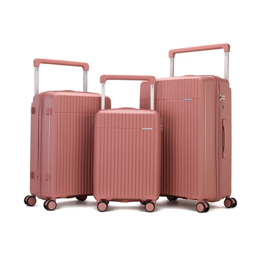 Ensemble complet de bagages de luxe - 3 pièces en polypropylène incassable (grandes tailles et fonctionnalités supérieures)