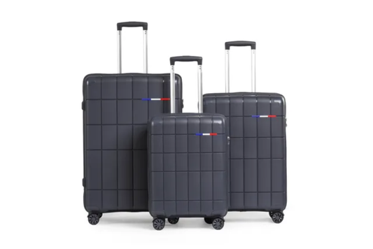 Ensemble complet de bagages de luxe - 3 pièces en polypropylène incassable (grandes tailles et fonctionnalités supérieures)
