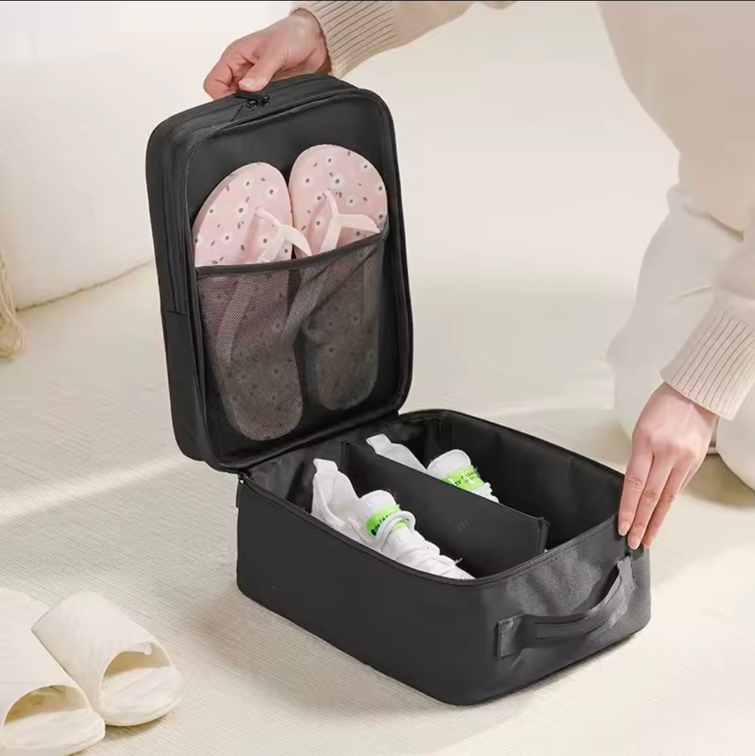 Boîte de Rangement pour Chaussures de Voyage – Sac Organisateur Compact avec Compartiments Intelligents