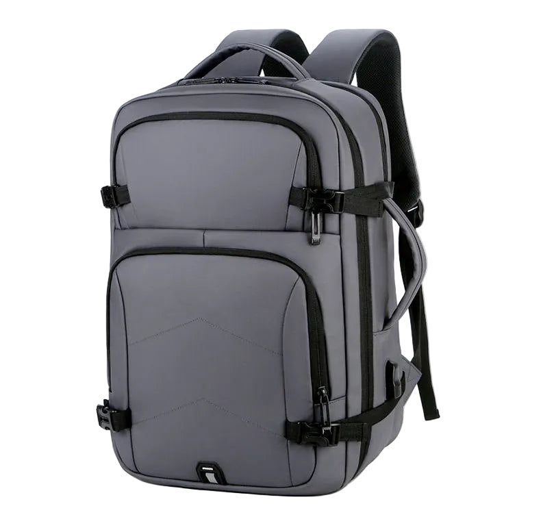 Grand sac à dos pour ordinateur portable 15,6 pouces unisexe, sac à dos d'affaires multifonction, imperméable avec port de charge USB intégré