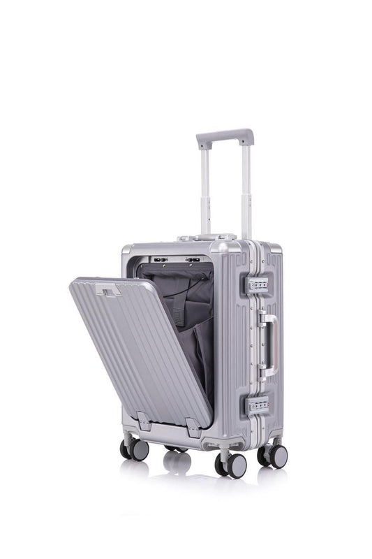 Valise Cabine Multifonction 3-en-1 – Port Gobelet,🧳 Compartiment PC et Port USB