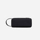Pochette noire moderne avec organisation pratique et format compact