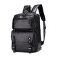 Sac à dos en cuir noir élégant avec multiples poches – idéal pour le travail et les voyages 🎒✨