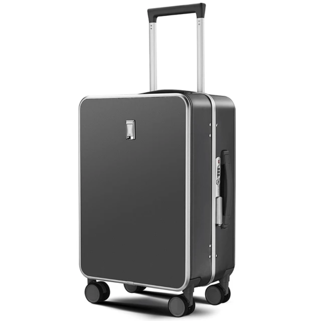 GEMULIN Ensemble de 3 bagages de voyage Cadre en aluminium avec porte-gobelet Valise à roulettes avec serrure TSA et roues