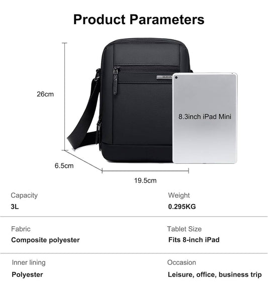 Sac Bandoulière Homme GOLDEN WOLF – Compact, Élégant & Pratique pour le Quotidien