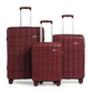 Ensemble complet de bagages de luxe - 3 pièces en polypropylène incassable (grandes tailles et fonctionnalités supérieures)
