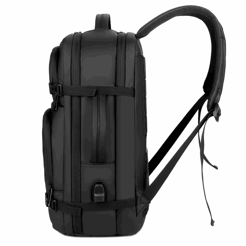 Grand sac à dos pour ordinateur portable 15,6 pouces unisexe, sac à dos d'affaires multifonction, imperméable avec port de charge USB intégré