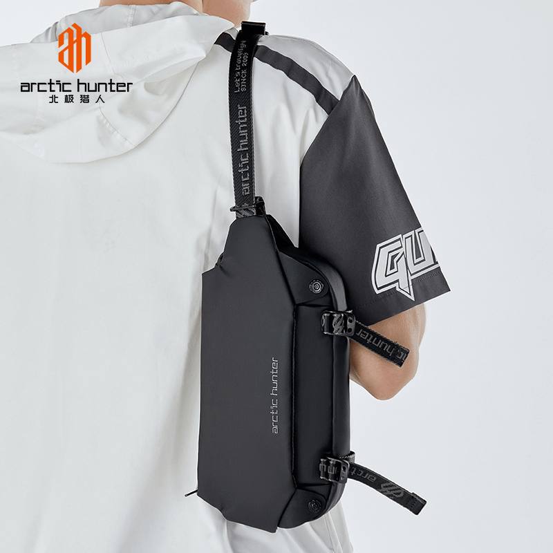 Arctic Hunter - Sac Banane / Shoulder Bag Multifonction Imperméable - Noir Premium